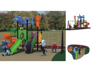 Ocean Theme plastic playground equipment