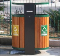 Wood Garbage Bin