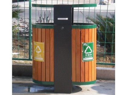 Wood Garbage Bin