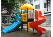 Build plastic playground at home for your young children