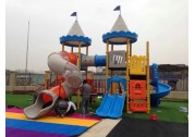 Outdoor Playground Equipment as a Ladder to Climb Out the Thresh