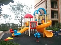 plastic swings and slides