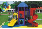 There are many plastic playground equipments for you