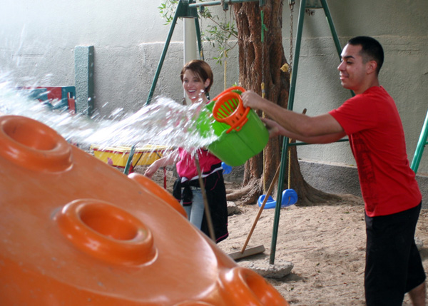 clean plastic playground equipment