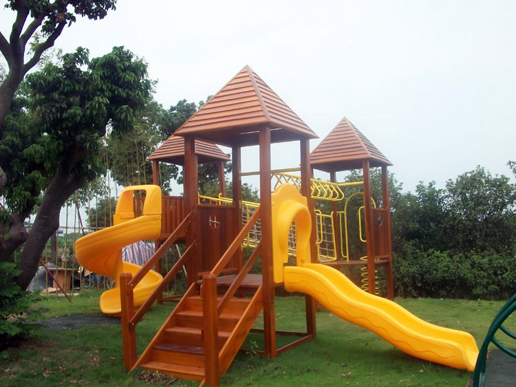 wooden outdoor playground