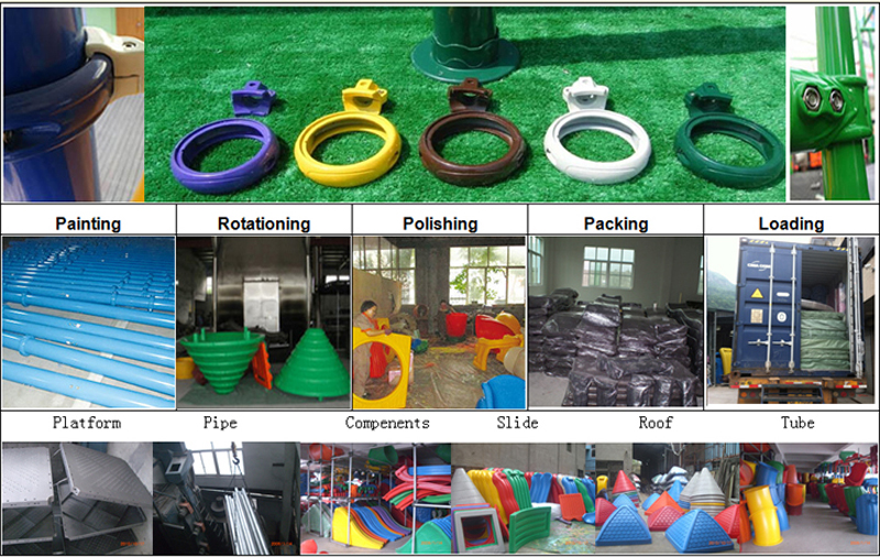 Plastic playground equipment