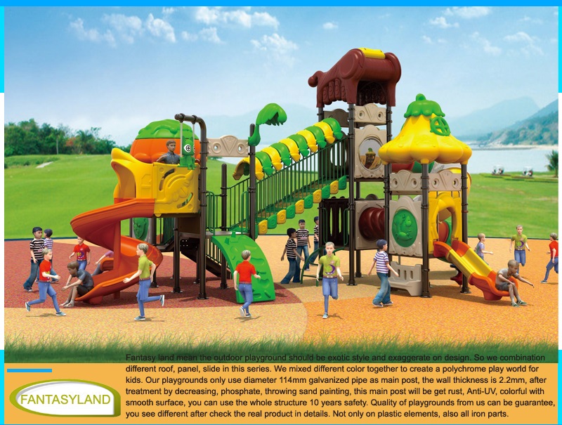 Plastic playground equipment