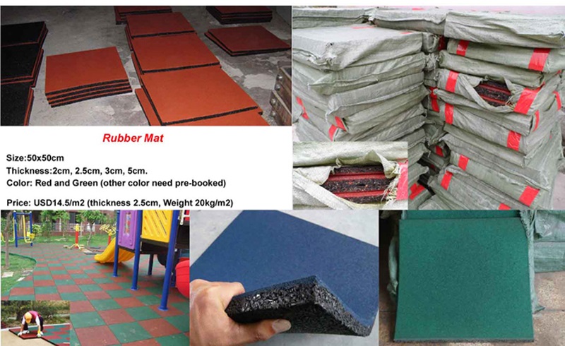 outdoor play equipment - rubber mat