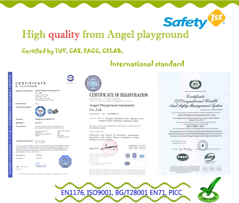 outdoor slide - certification
